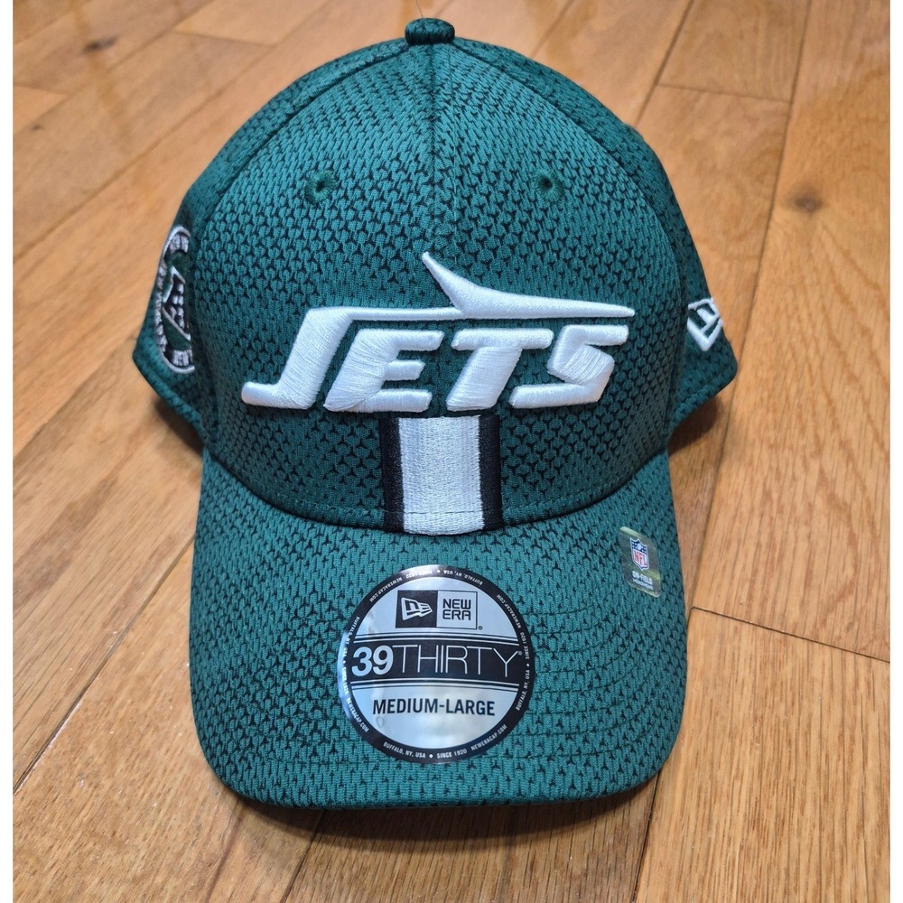 New Era 39THIRTY New York Jets NFL Sideline Hat Green Stretch Fit Medium-Large